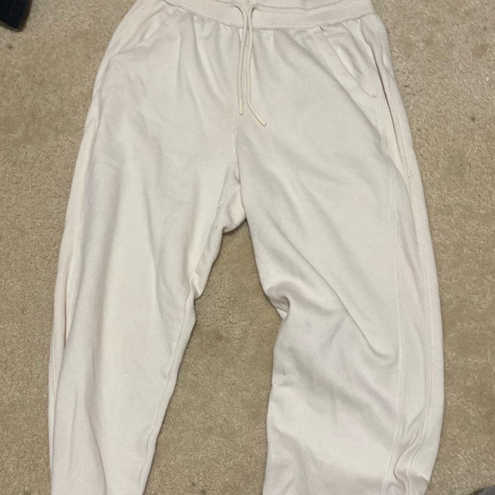 White oversize sweatpants